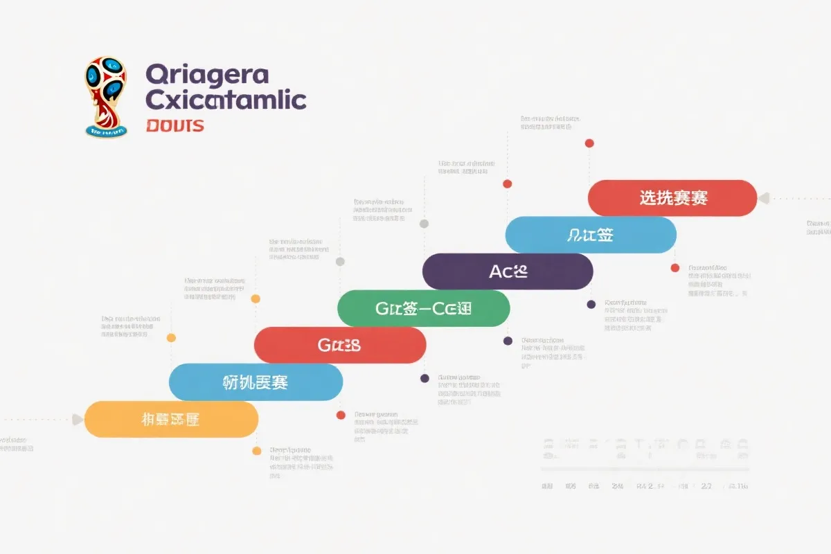 世界杯观赛时间线信息图风格：从预选赛、抽签到小组赛与淘汰赛的清晰流程